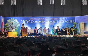 ASCOT 20th Commencement Exercises held last April 17, 2015 at Sentro Baler, Baler, Aurora with the theme, "Upholding Excellence in Education for Sustainable Advancement"
