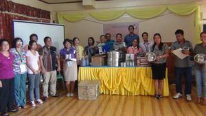 Ascot faculty and staff with Dole staff in the awarding of project
